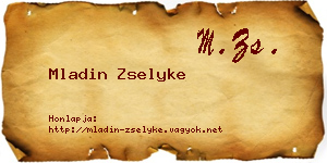 Mladin Zselyke névjegykártya